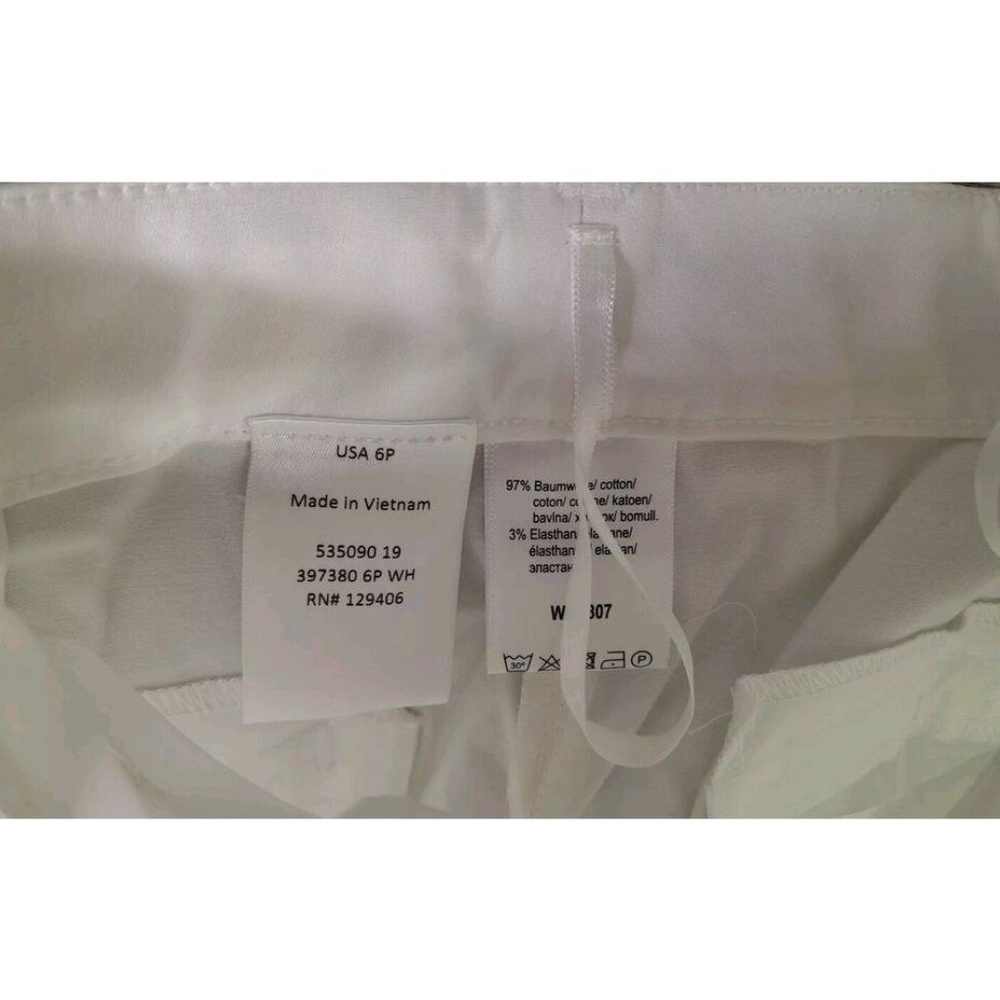 Women’s White Tie-Waist Tapered Pants - Picture 5 of 6